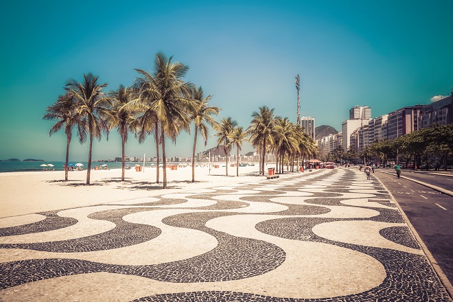 Calçadão da praia de Copacabana