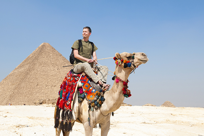 Passeggiata a dorso di cammello in Egitto
