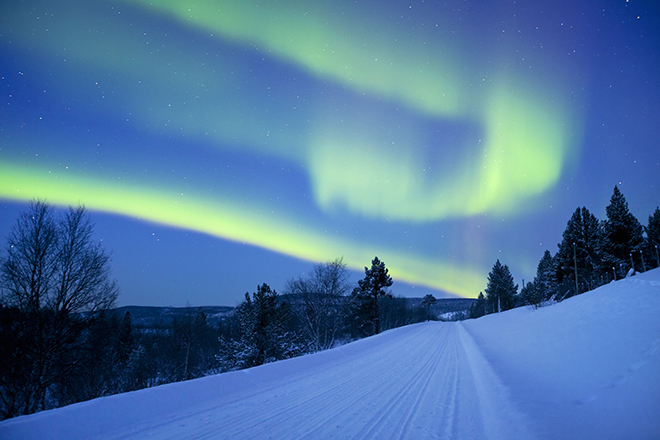 aurora boreal, Santa Claus, Laponia