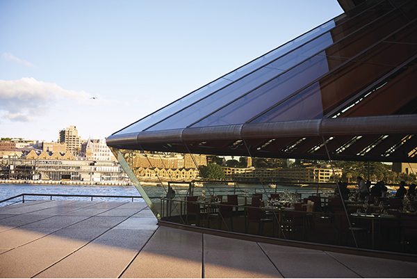 Exterior views of Bennelong Restaurant at Sydney Opera House