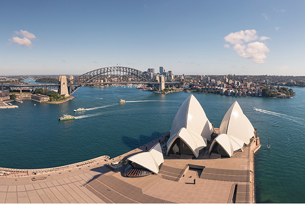 Aerial view of the Sydney Opera House