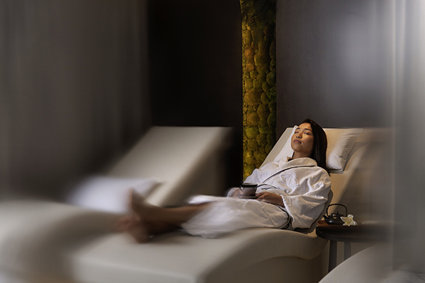 Woman relaxing at Sofitel Auckland Viaduct Harbour​ Spa