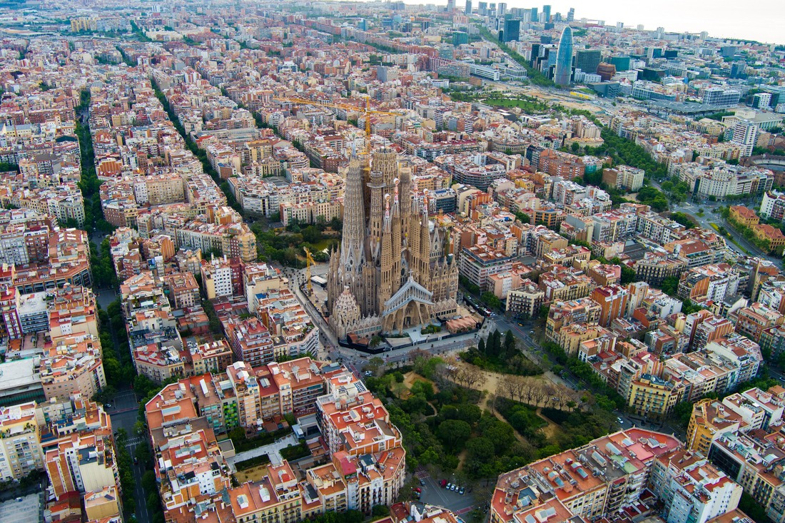 Vue sur la Sagrada Família à Barcelone