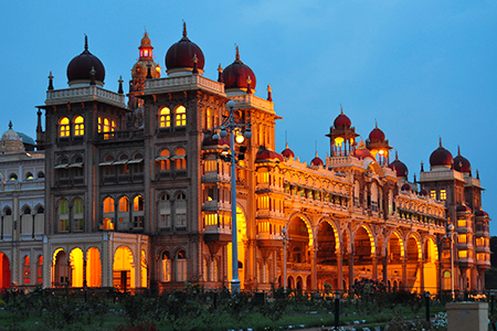 El Palacio de Mysore, en Karnataka			