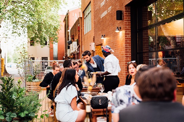 Laneway dining in Canberra