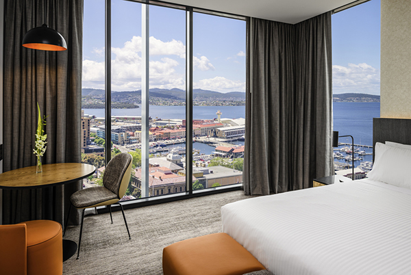 Room with a view at Movenpick Hotel Hobart.