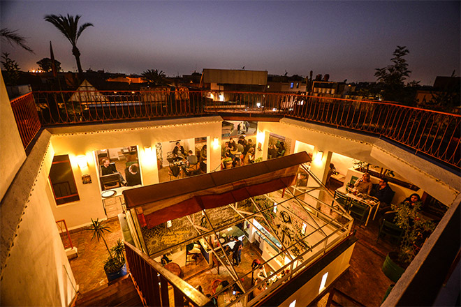 Terrasse du cafe clock marrakech